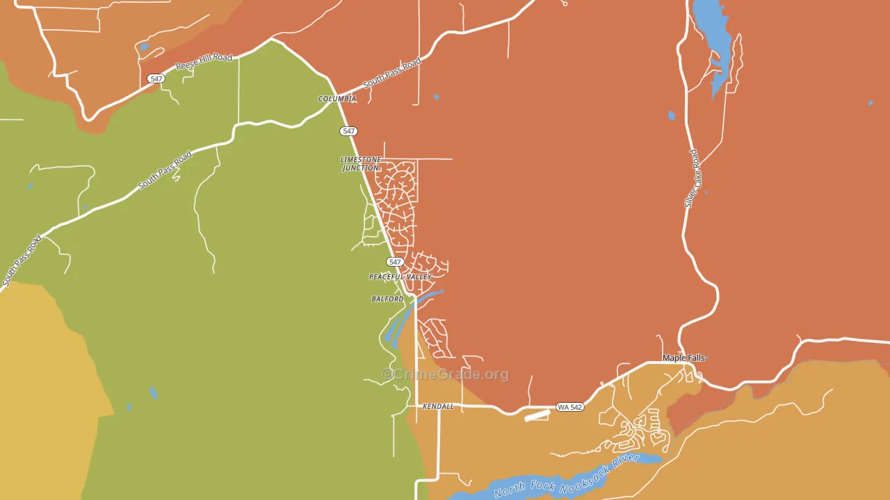 Maple Falls, WA Map of Drug-Related Crime Rates
