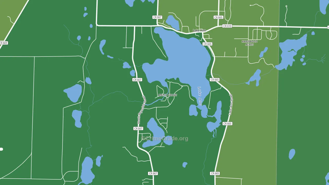 Maple Grove, MI Map of Drug-Related Crime Rates