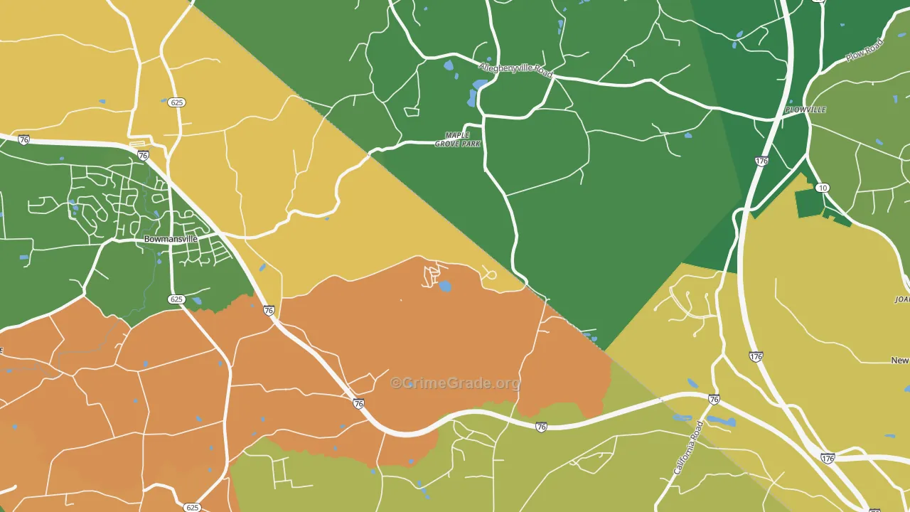 Maple Grove Park, PA Map of Drug-Related Crime Rates