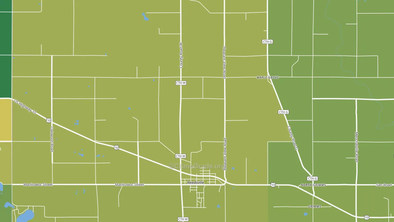 Maple Grove, WI Map of Drug-Related Crime Rates