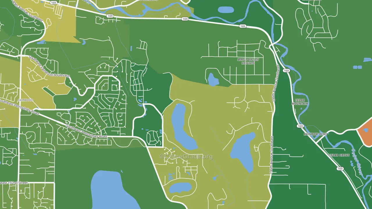 Maple Heights-Lake Desire, Renton, WA Map of Drug-Related Crime Rates