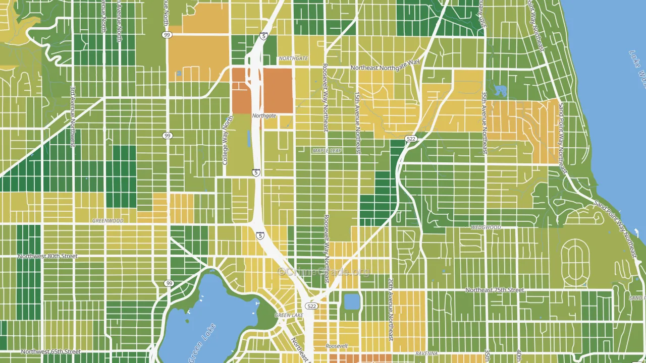 Maple Leaf, Seattle, WA Map of Drug-Related Crime Rates