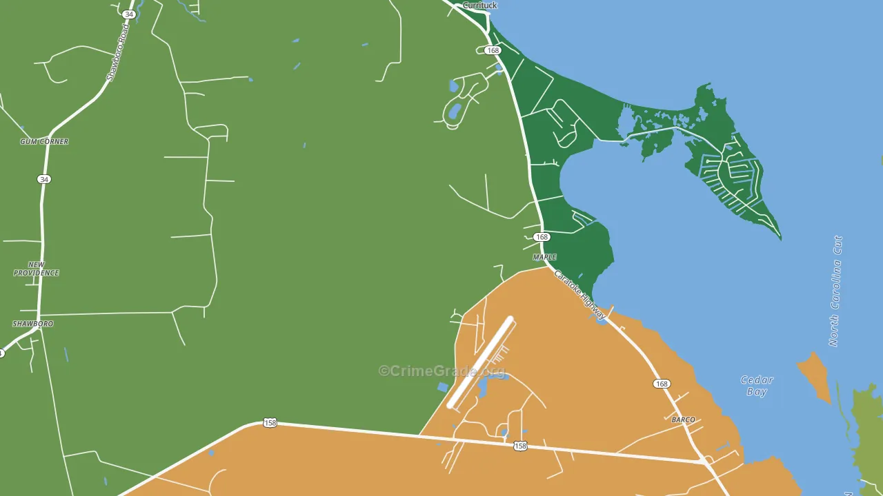 Maple, NC Map of Drug-Related Crime Rates