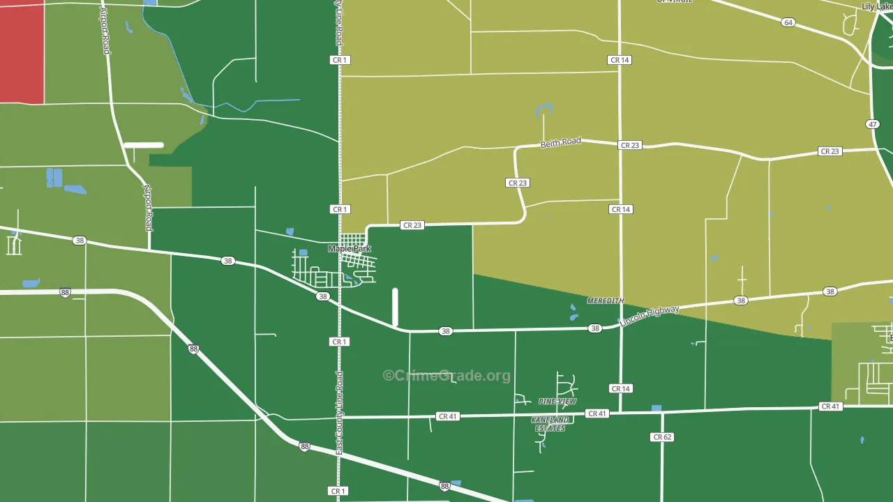 Maple Park, IL Map of Drug-Related Crime Rates