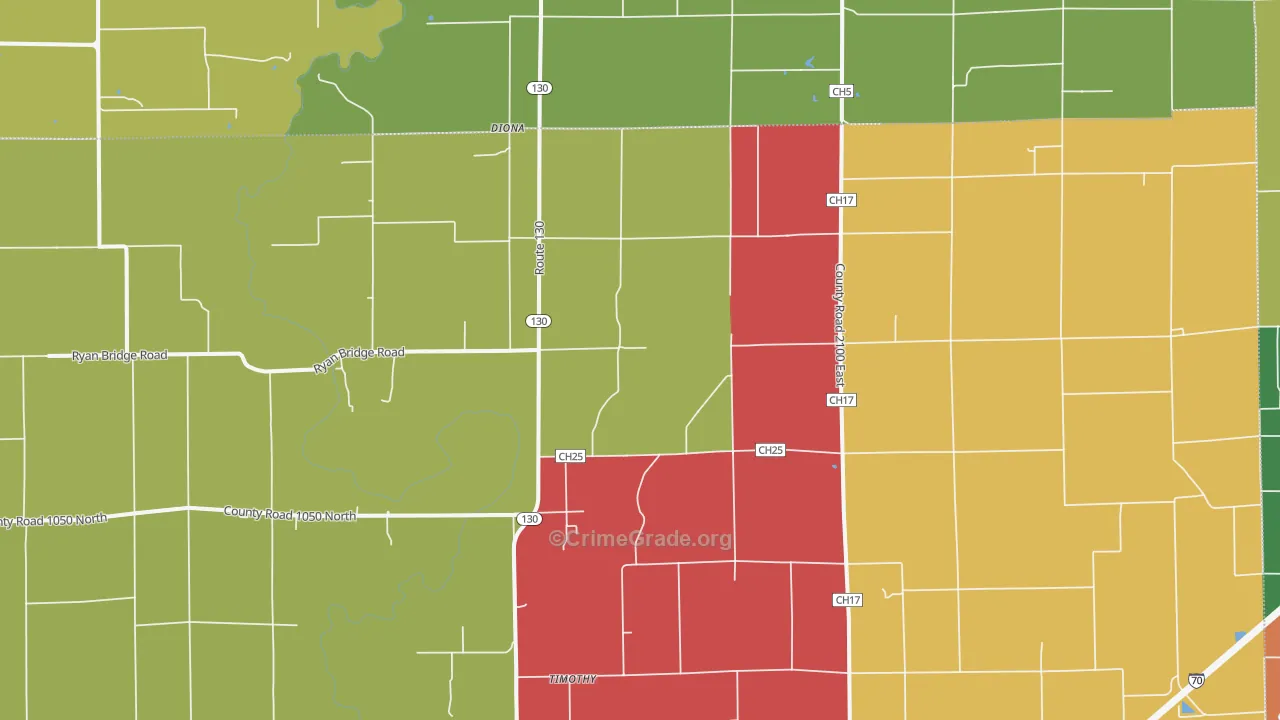 Maple Point, IL Map of Drug-Related Crime Rates