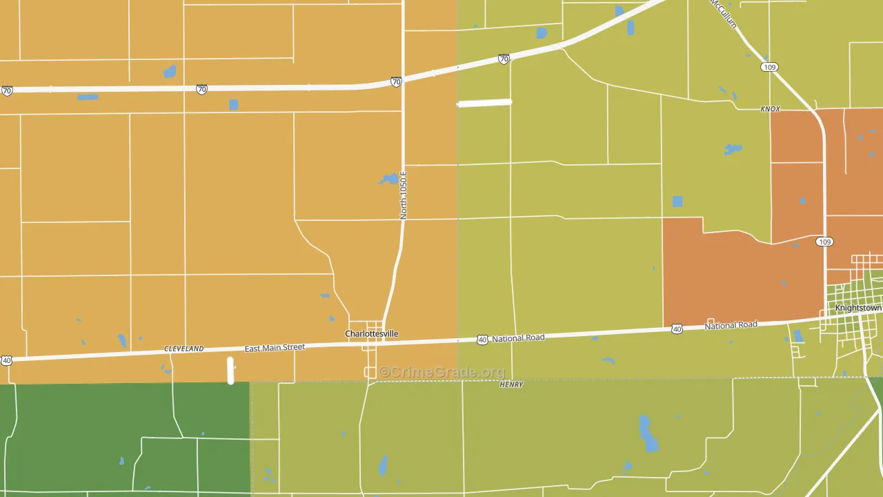 Maple Valley, IN Map of Drug-Related Crime Rates