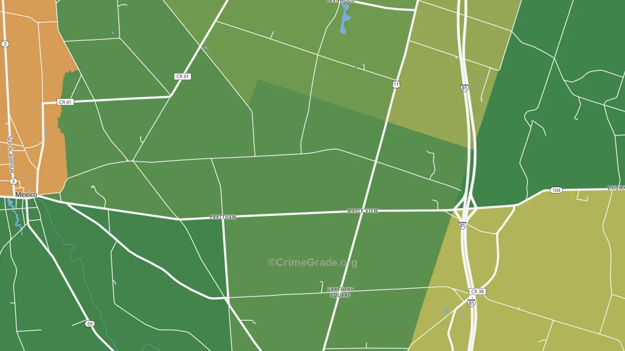 Maple View, NY Map of Drug-Related Crime Rates