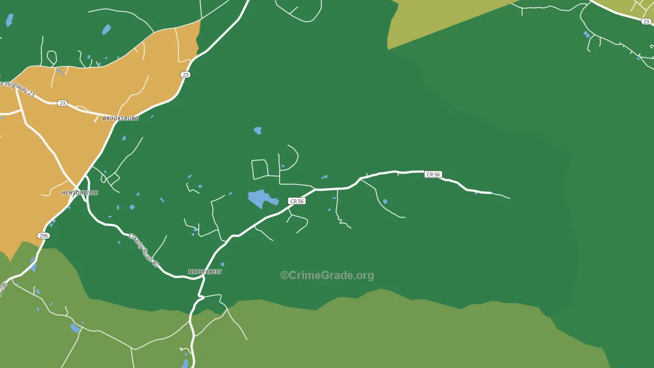 Maplecrest, NY Map of Drug-Related Crime Rates