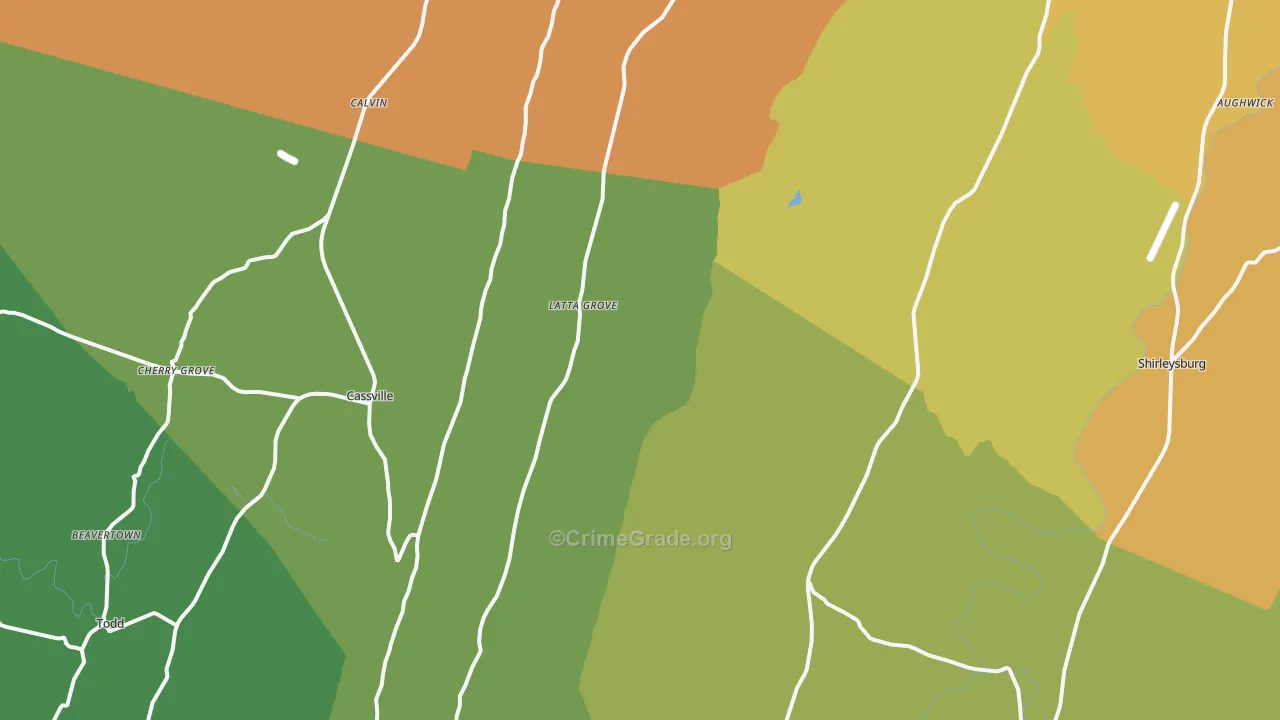 Mapleton Depot, PA Map of Drug-Related Crime Rates