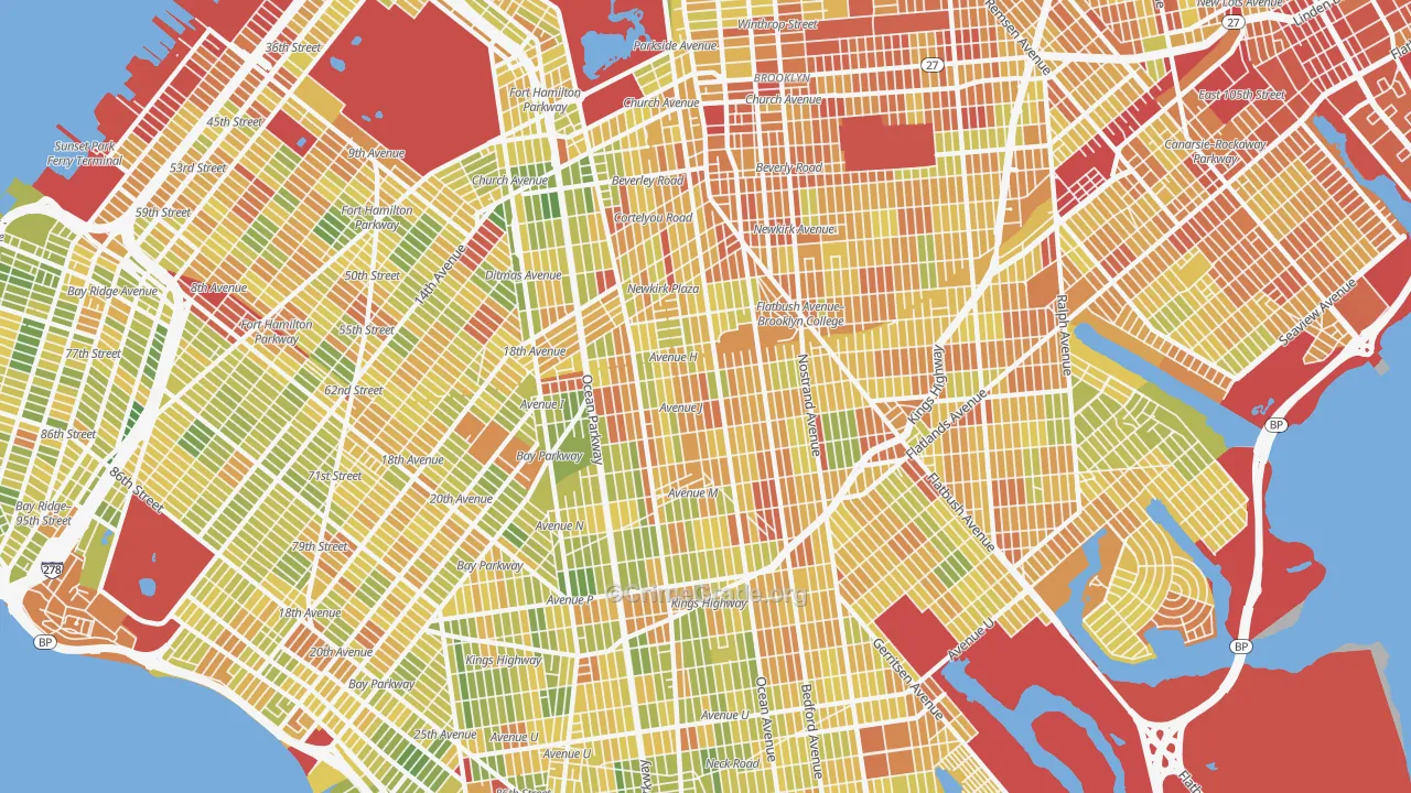 Mapleton-Flatlands, Brooklyn, NY Map of Drug-Related Crime Rates