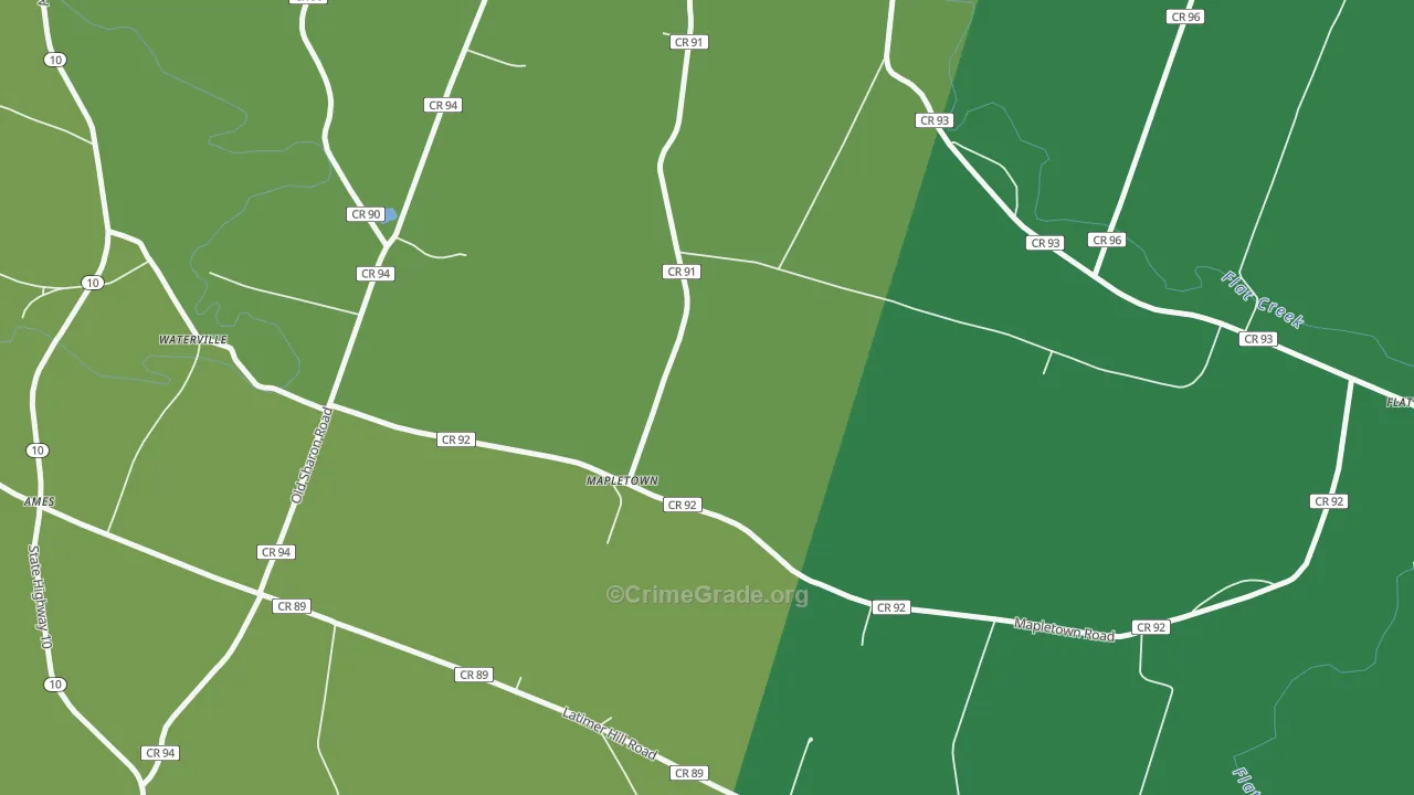 Mapletown, NY Map of Drug-Related Crime Rates