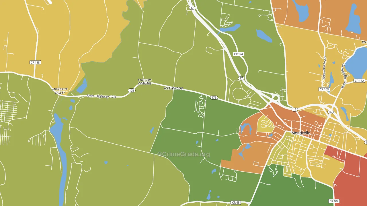 Maplewood, NY Map of Drug-Related Crime Rates