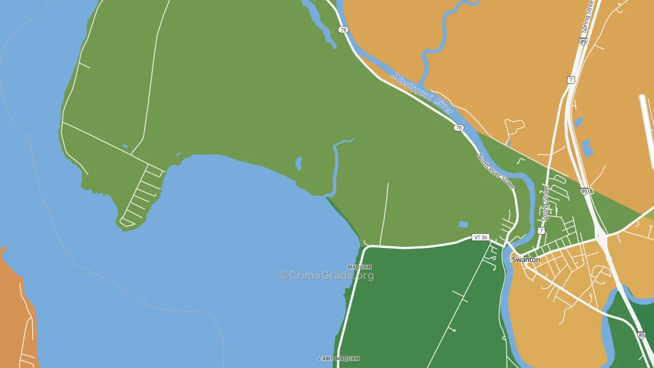 Maquam, VT Map of Drug-Related Crime Rates