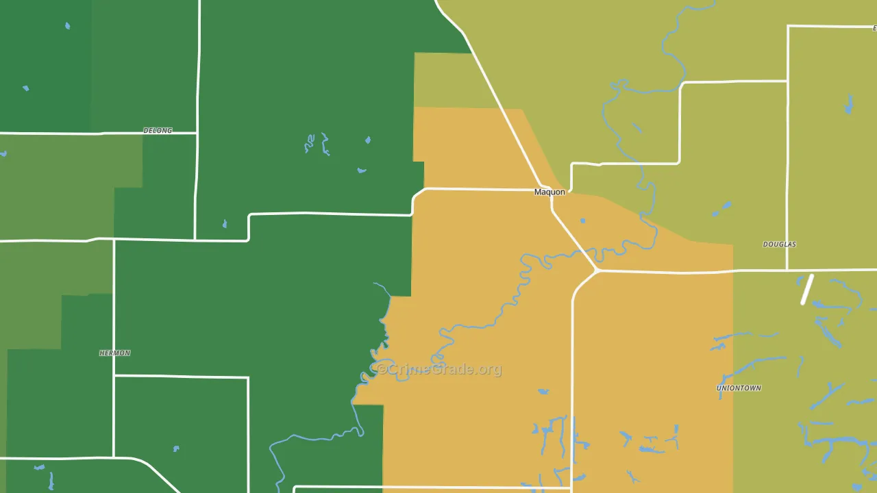 Maquon, IL Map of Drug-Related Crime Rates