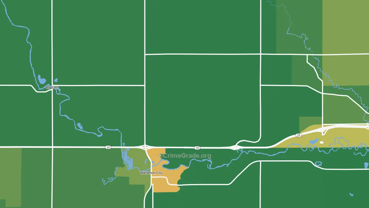 Marathon, WI Map of Drug-Related Crime Rates