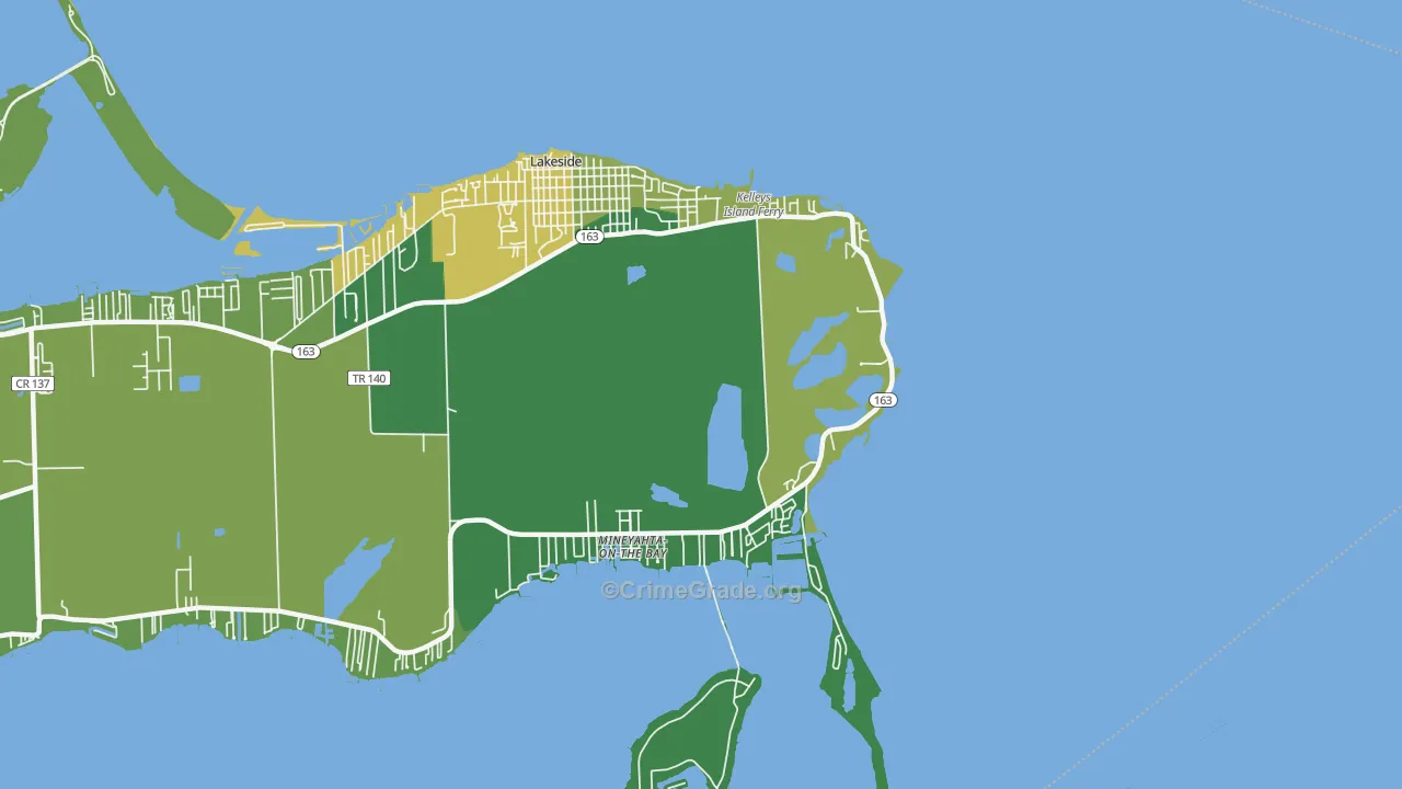 Marblehead, OH Map of Drug-Related Crime Rates