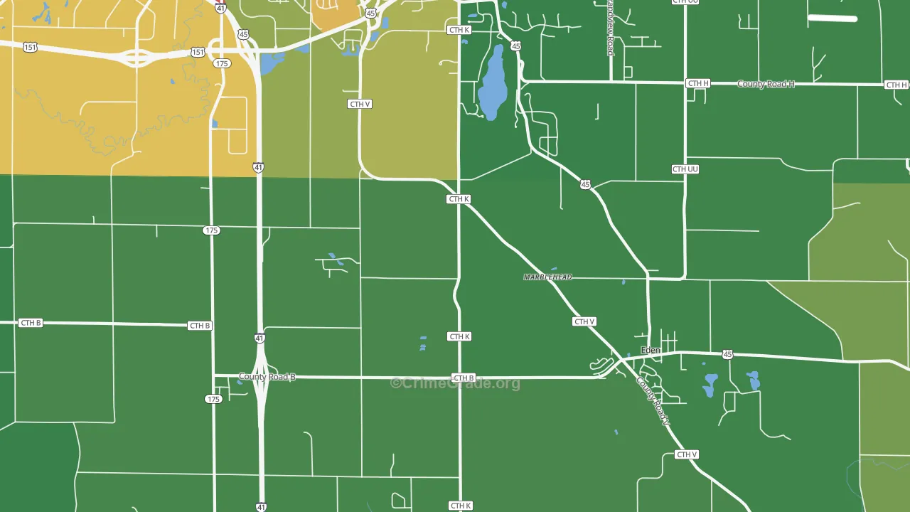 Marblehead, WI Map of Drug-Related Crime Rates