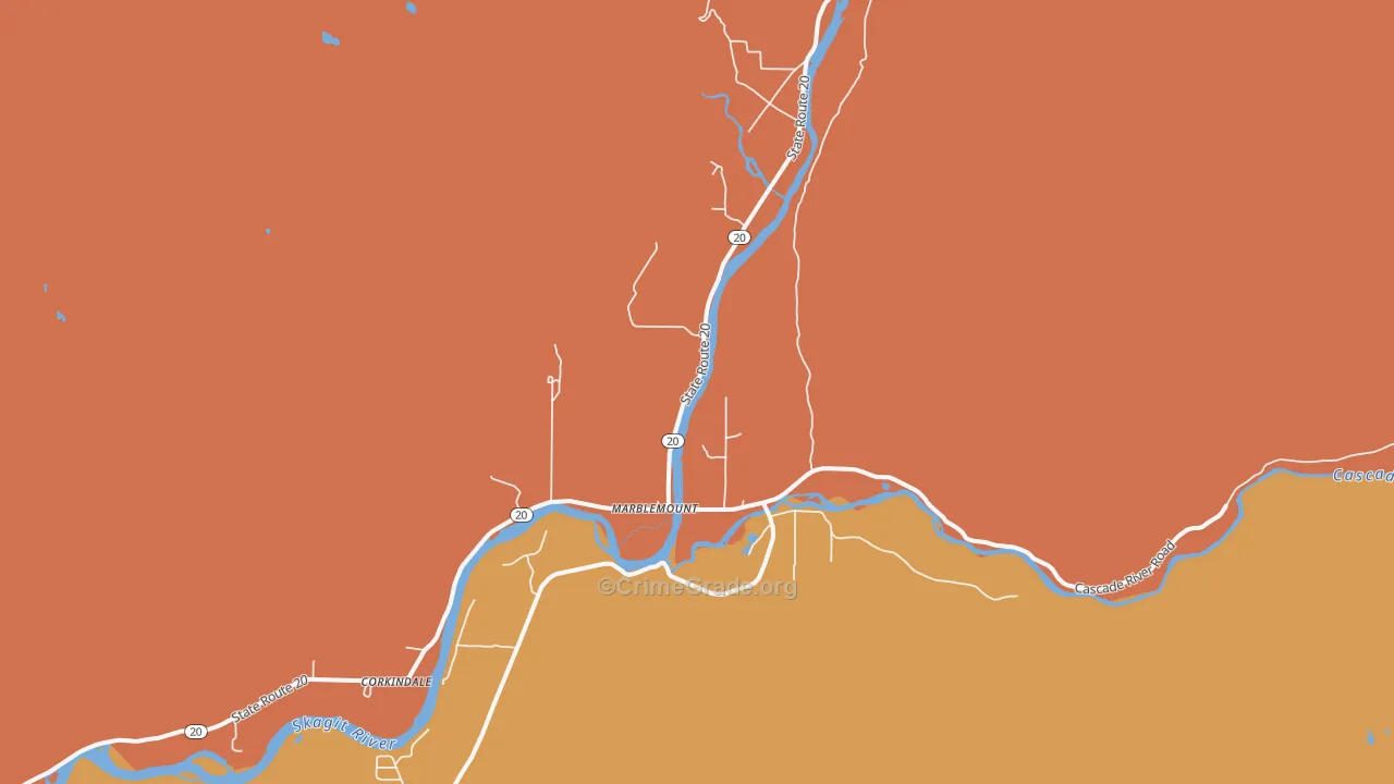 Marblemount, WA Map of Drug-Related Crime Rates