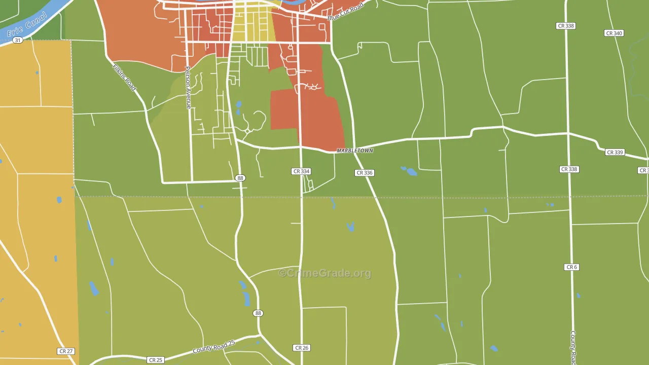 Marbletown, NY Map of Drug-Related Crime Rates