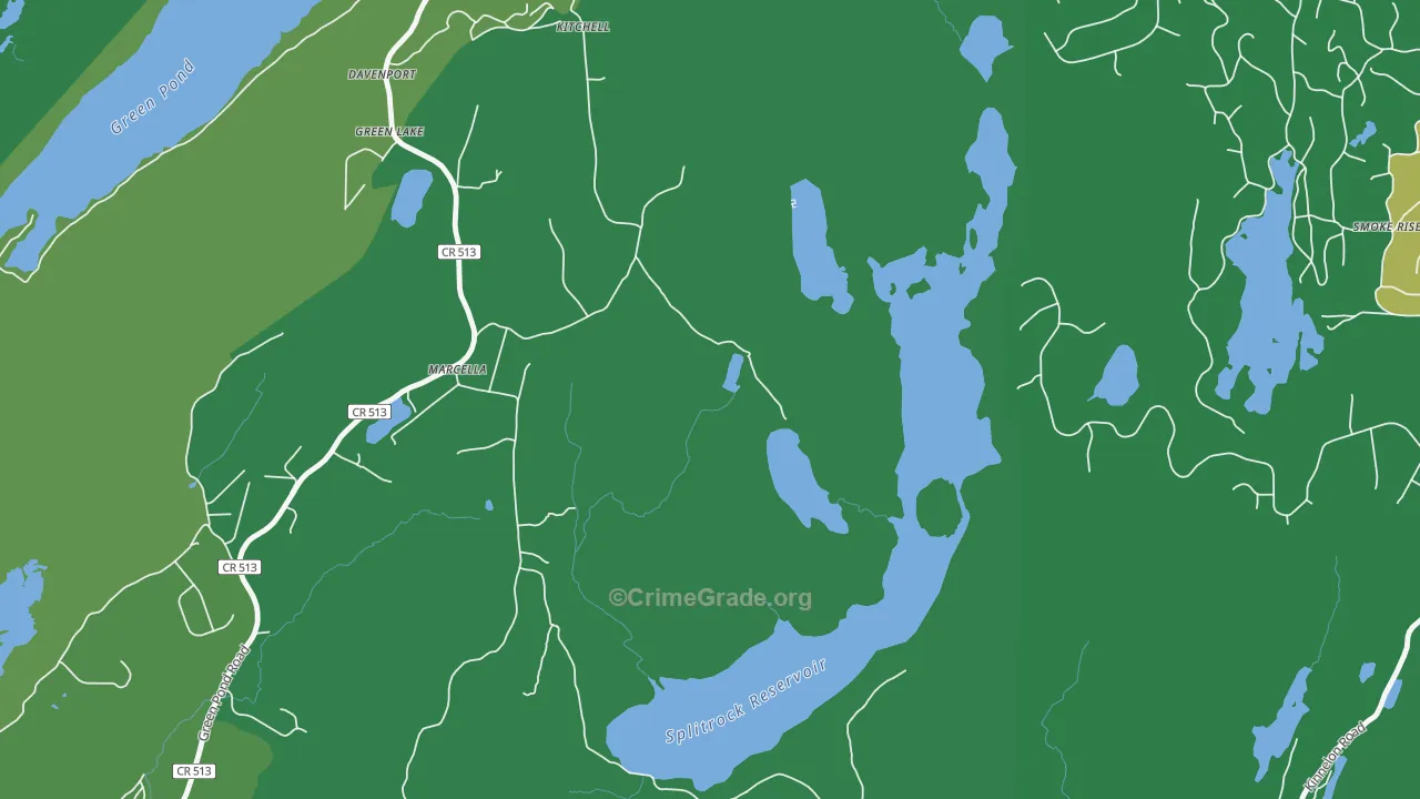 Marcella, NJ Map of Drug-Related Crime Rates