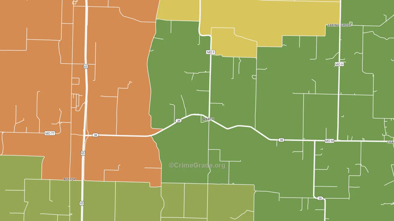 March, MO Map of Drug-Related Crime Rates