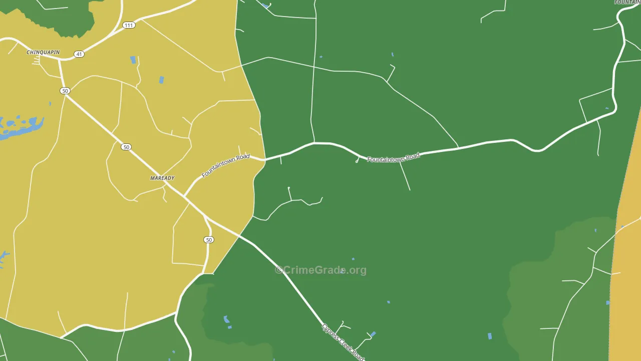 Maready, NC Map of Drug-Related Crime Rates