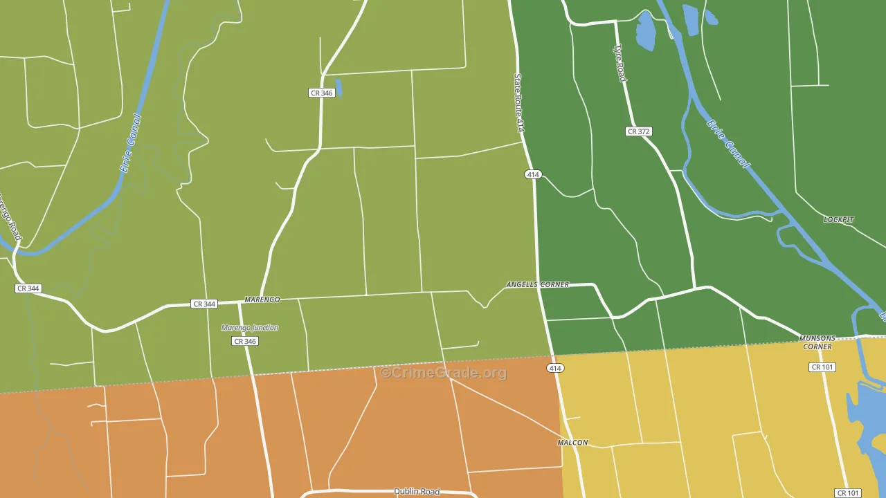 Marengo, NY Map of Drug-Related Crime Rates