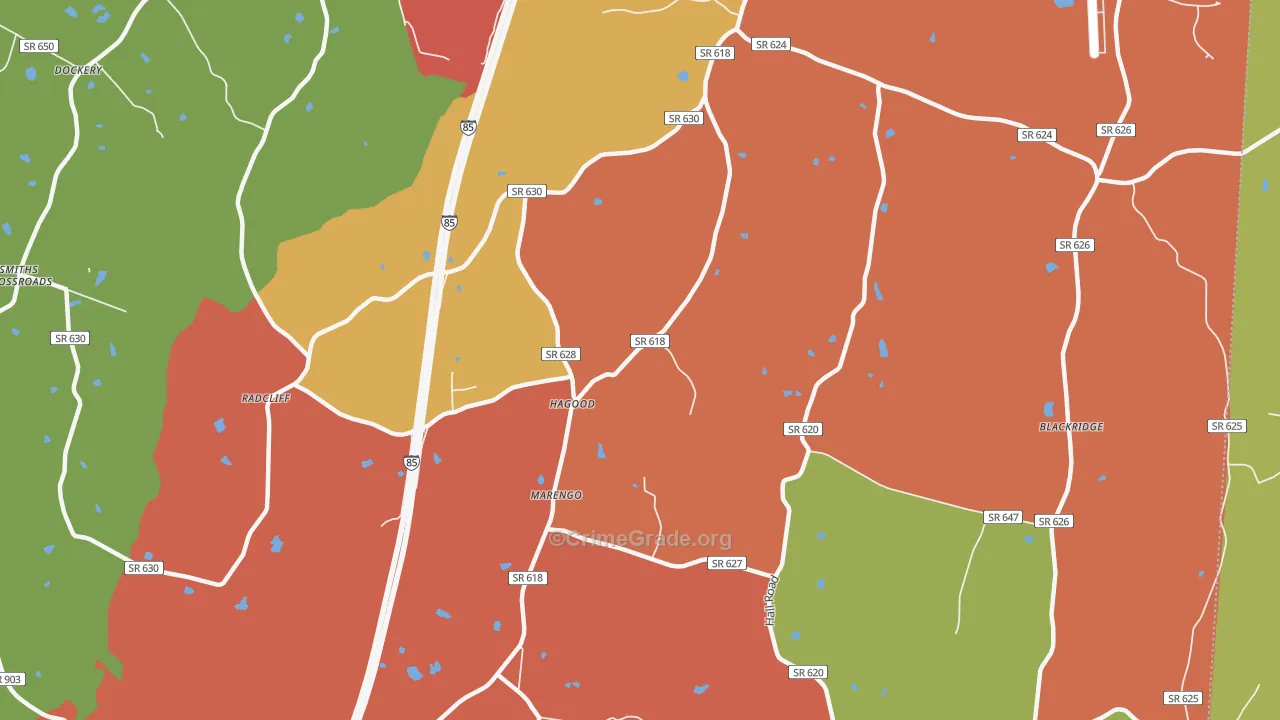 Marengo, VA Map of Drug-Related Crime Rates