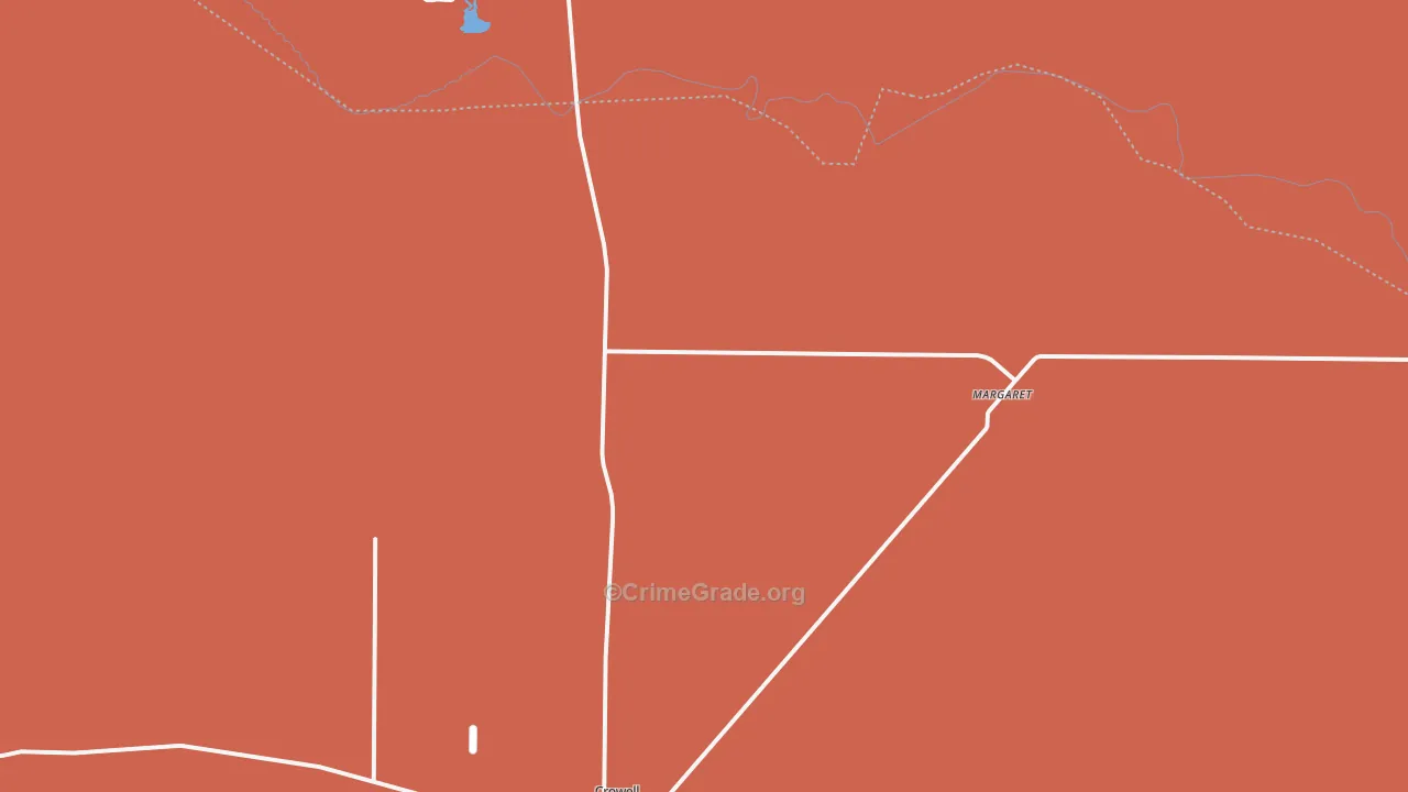 Margaret, TX Map of Drug-Related Crime Rates