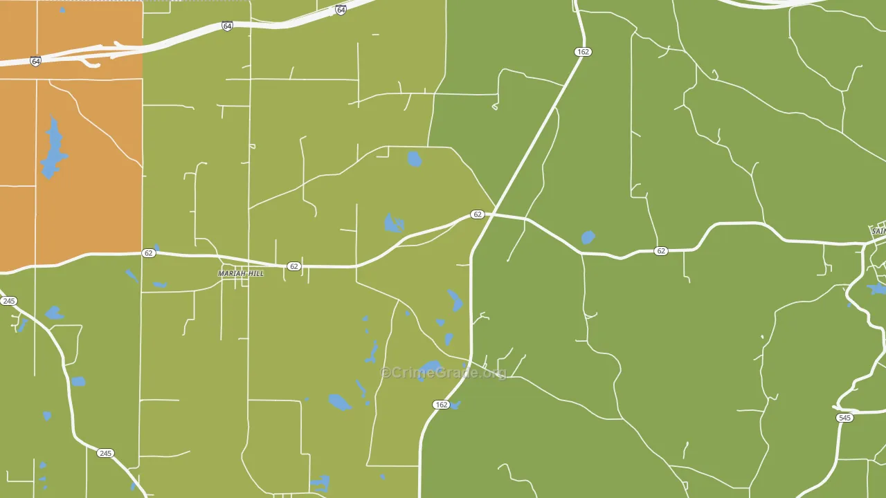 Mariah Hill, IN Map of Drug-Related Crime Rates