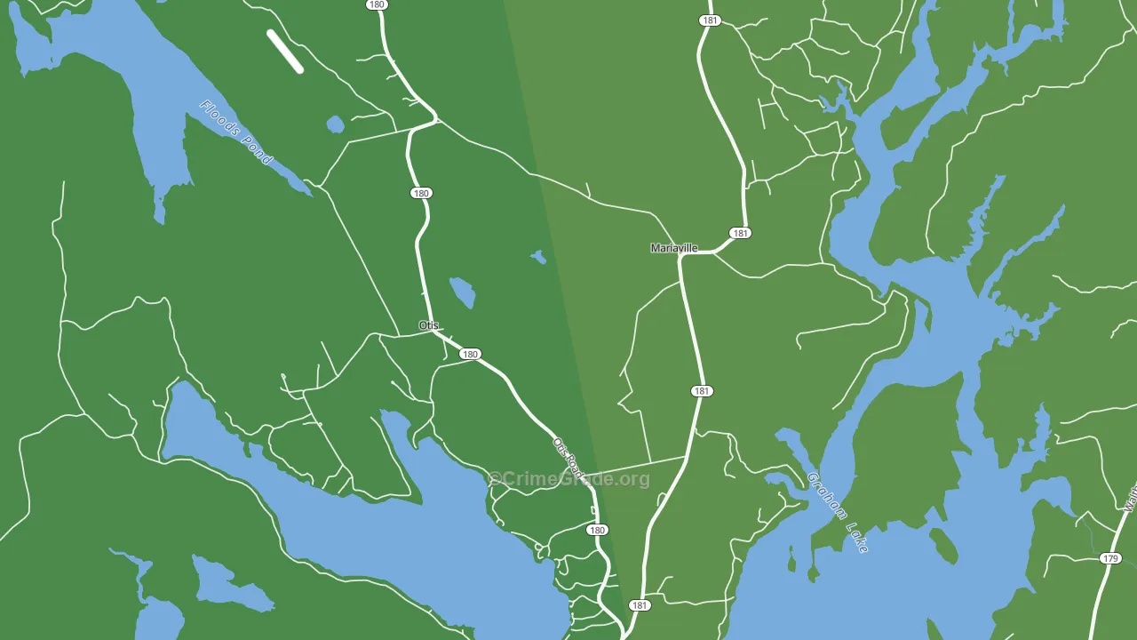 Mariaville, ME Map of Drug-Related Crime Rates