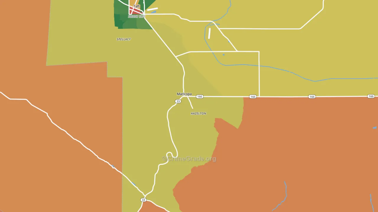 Maricopa, CA Map of Drug-Related Crime Rates