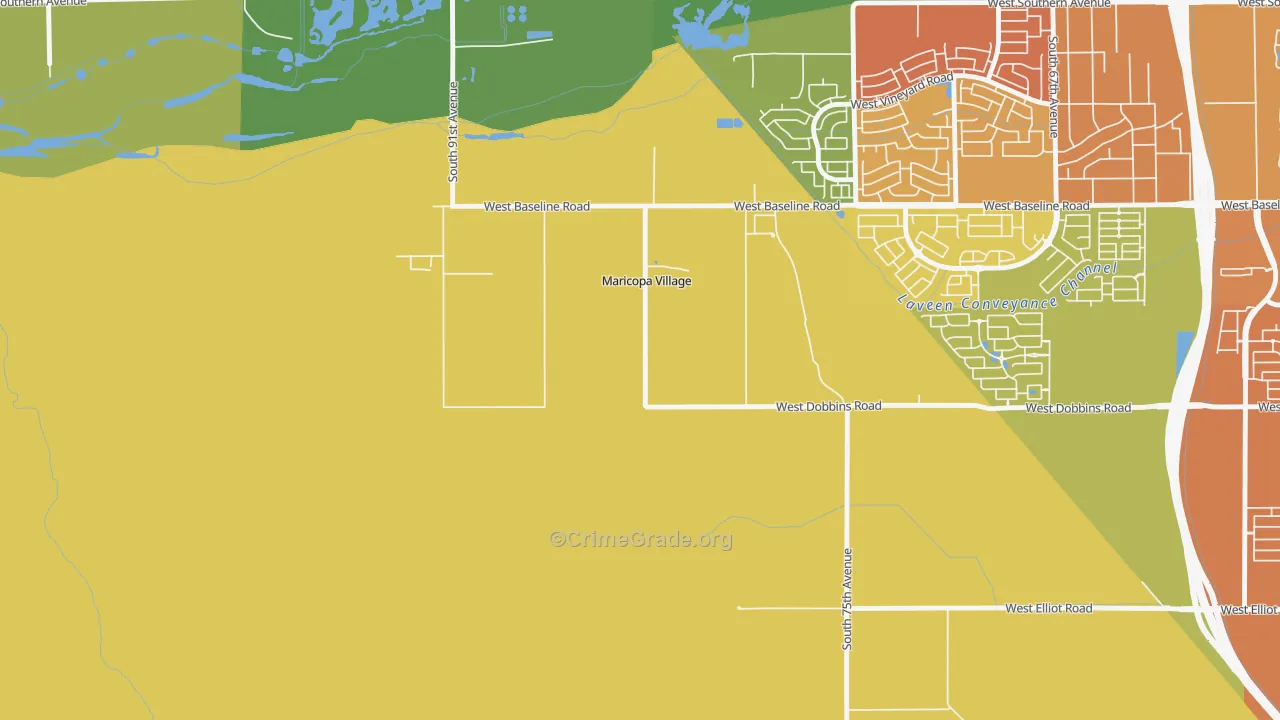 Maricopa Colony, AZ Map of Drug-Related Crime Rates