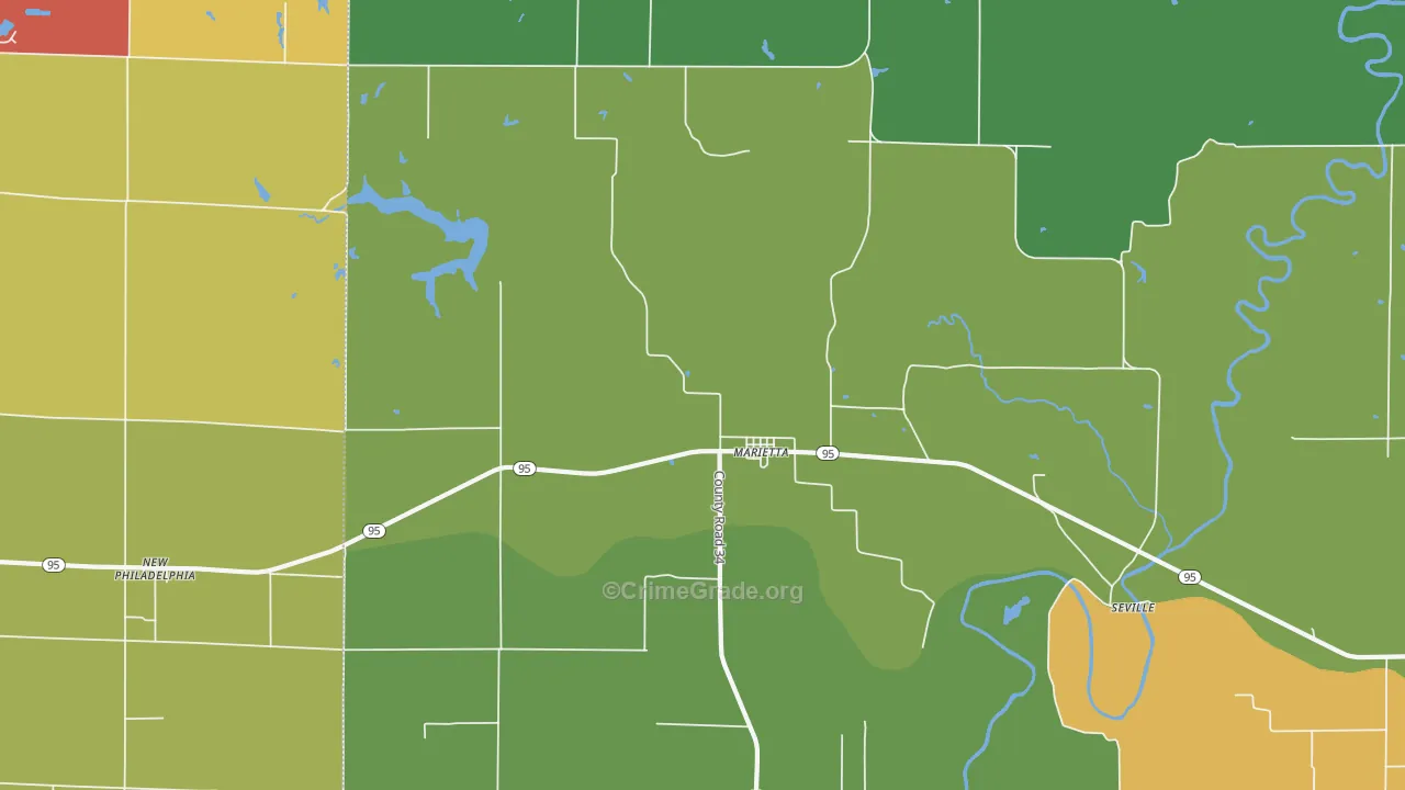 Marietta, IL Map of Drug-Related Crime Rates