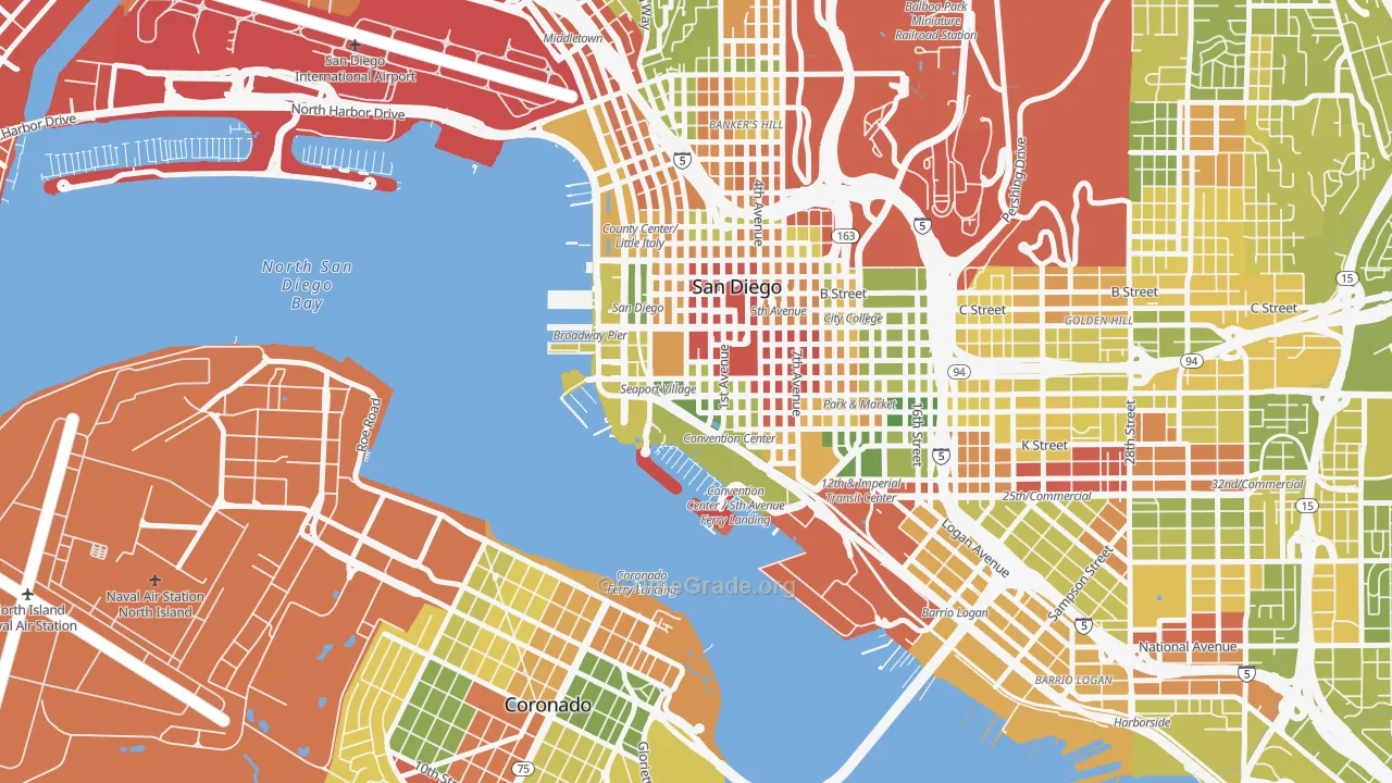 Marina, San Diego, CA Map of Drug-Related Crime Rates