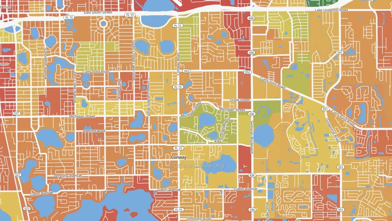 Mariners Village, Orlando, FL Map of Drug-Related Crime Rates