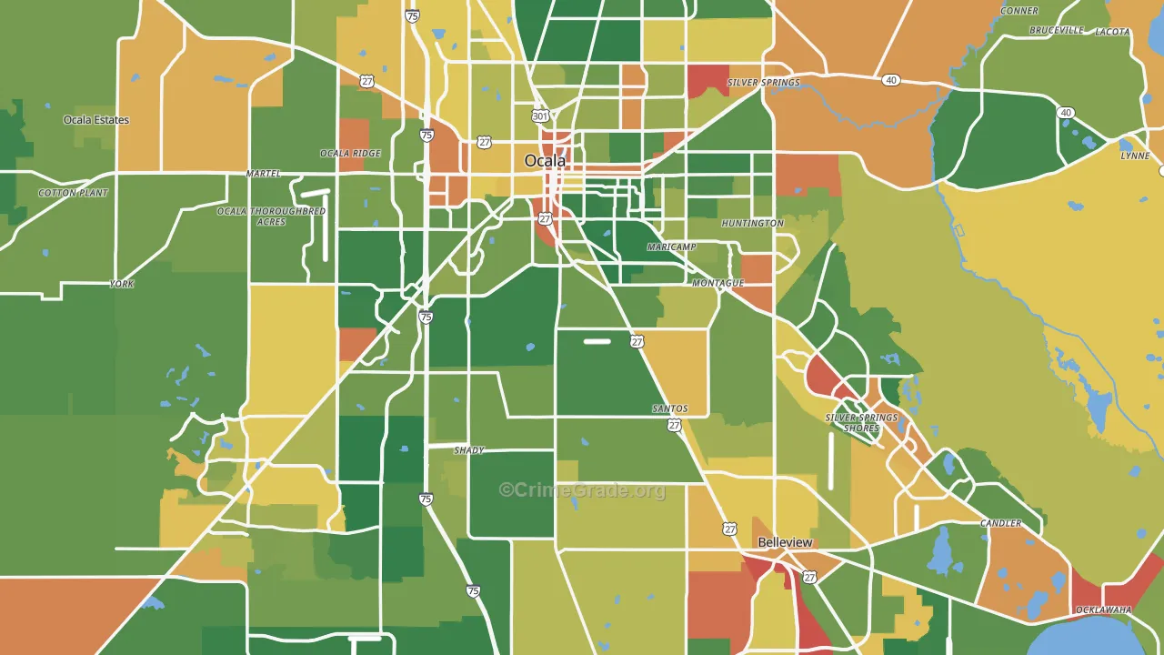 Marion County, FL Map of Drug-Related Crime Rates