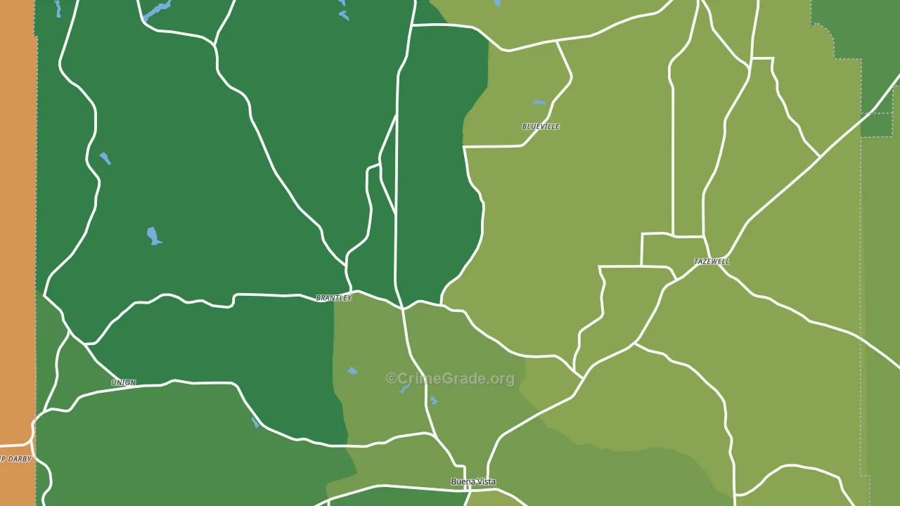 Marion County, GA Map of Drug-Related Crime Rates