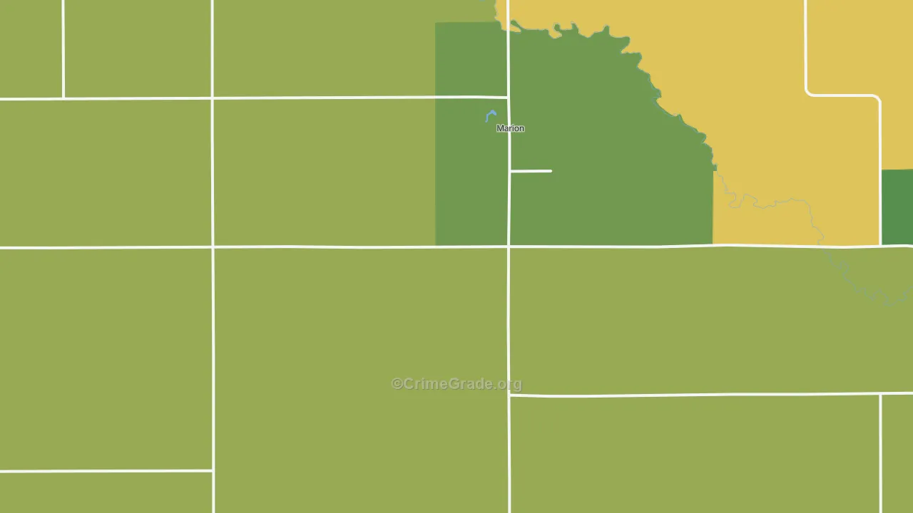 Marion, SD Map of Drug-Related Crime Rates