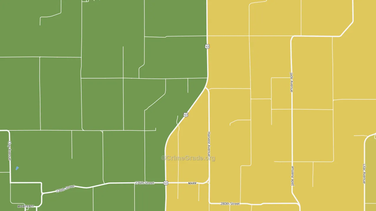 Mark, IA Map of Drug-Related Crime Rates