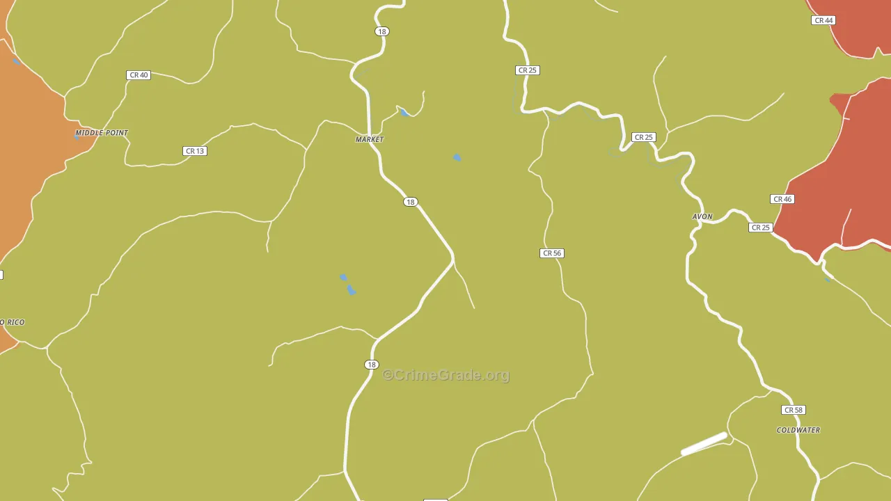 Market, WV Map of Drug-Related Crime Rates