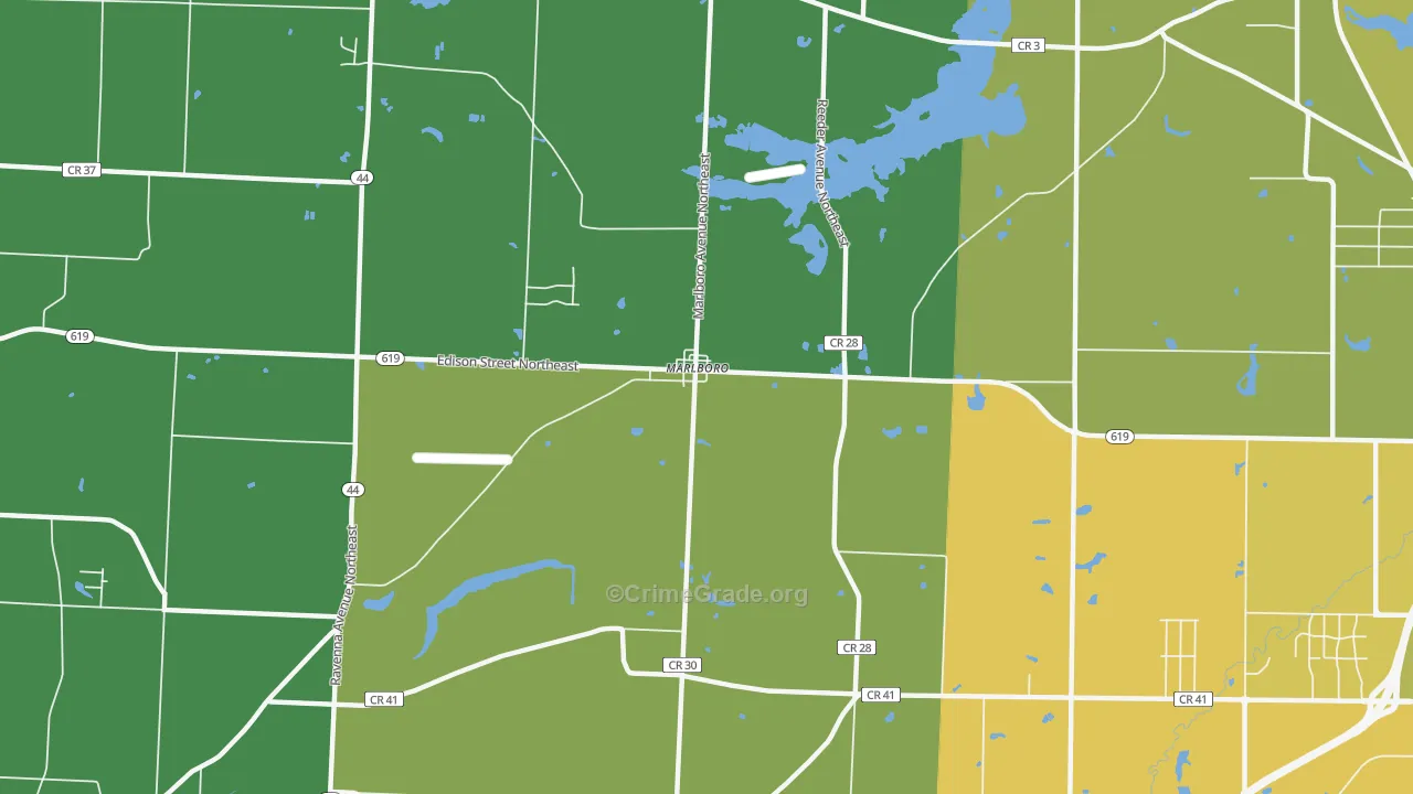 Marlboro, OH Map of Drug-Related Crime Rates