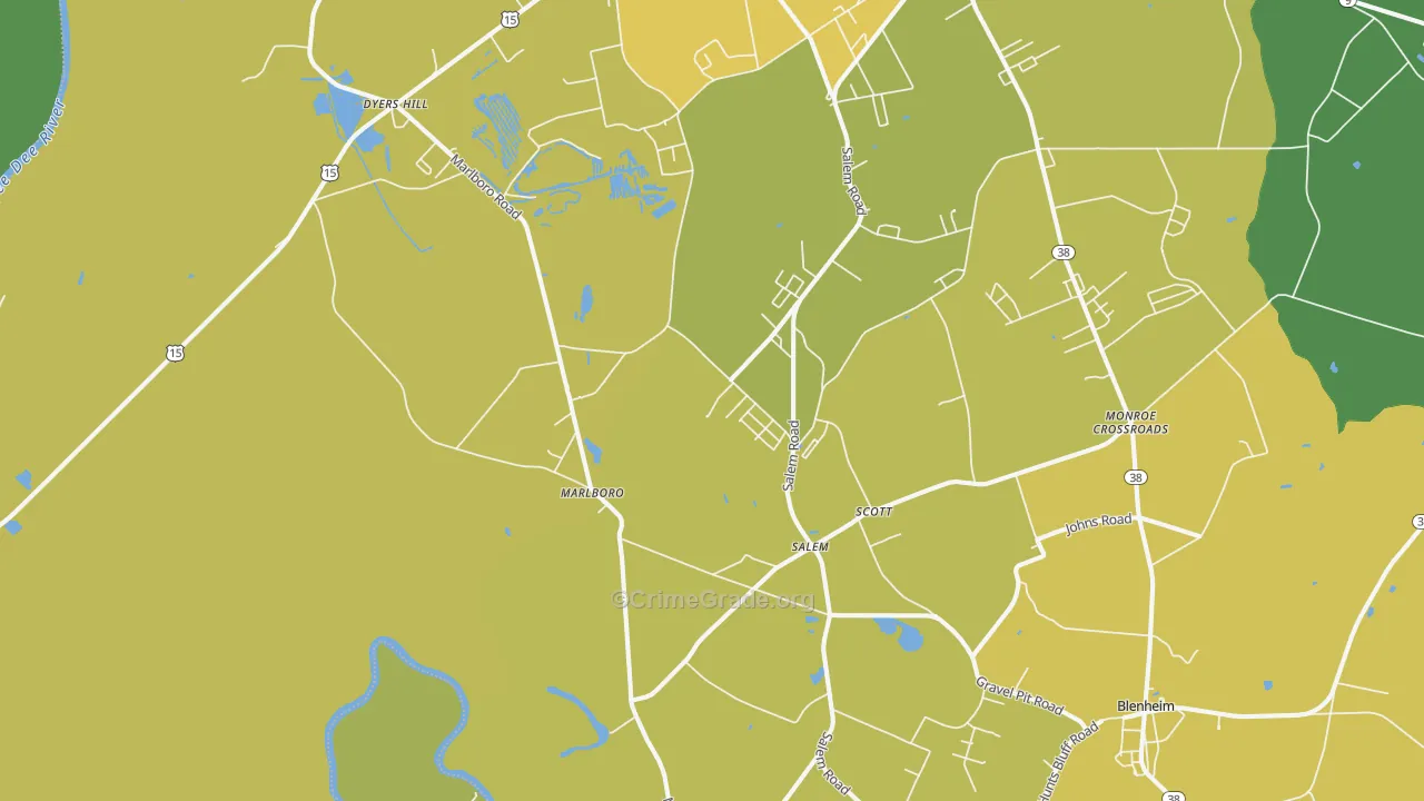 Marlboro, SC Map of Drug-Related Crime Rates