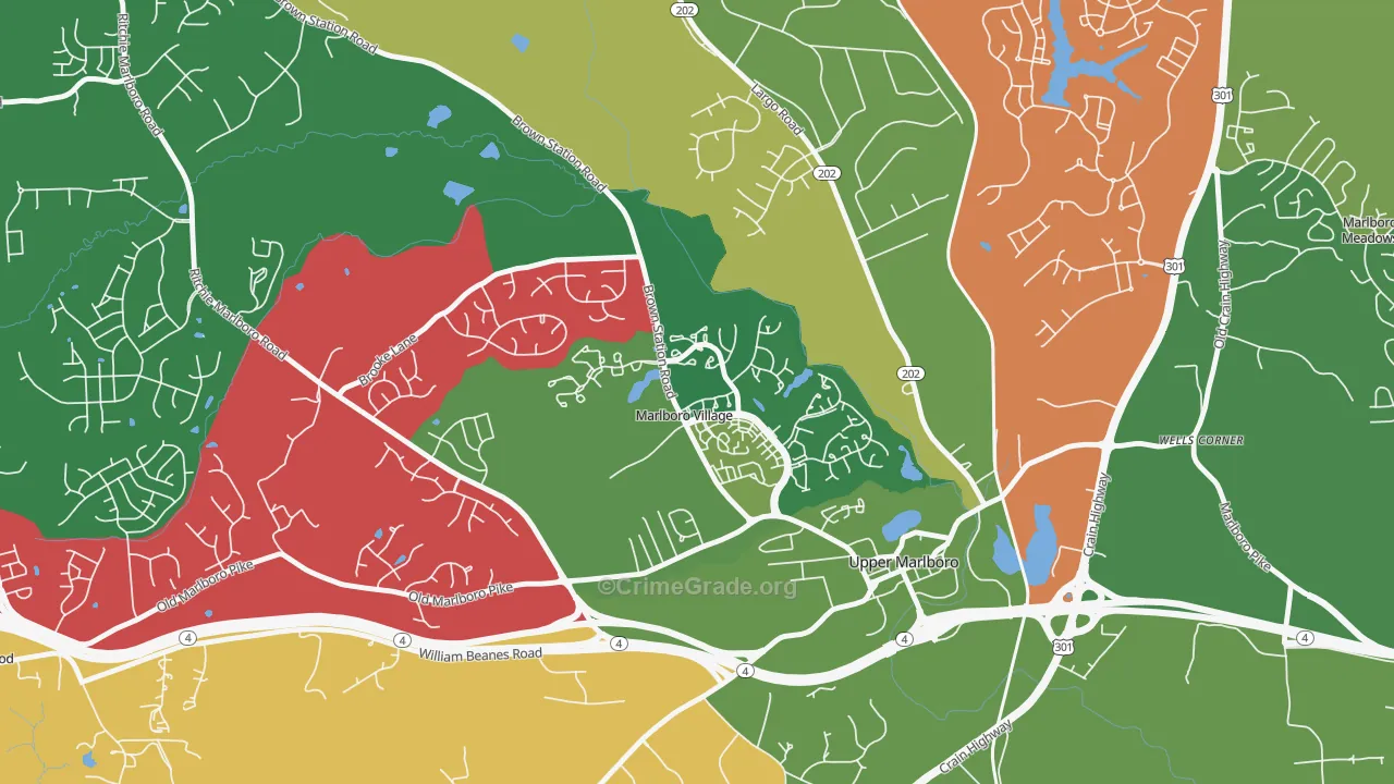 Marlboro Village, MD Map of Drug-Related Crime Rates