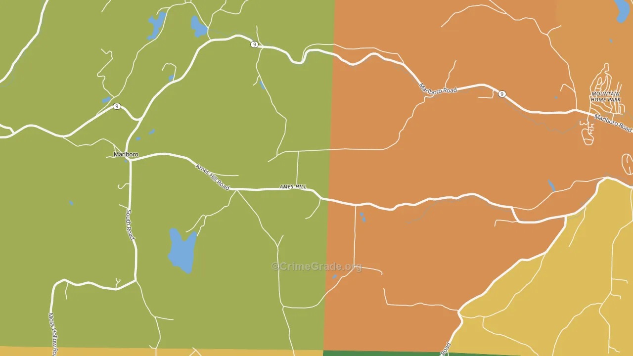 Marlboro, VT Map of Drug-Related Crime Rates