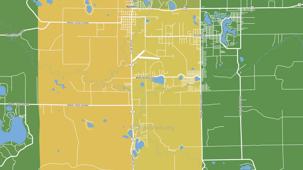 Marlborough, MI Map of Drug-Related Crime Rates