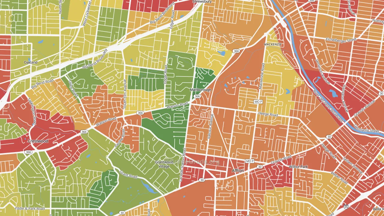 Marlborough, MO Map of Drug-Related Crime Rates