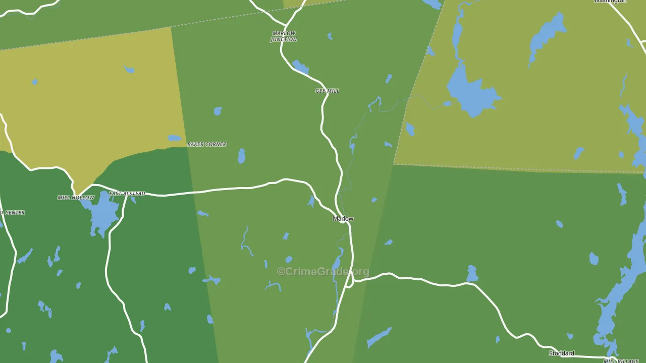 Marlow, NH Map of Drug-Related Crime Rates