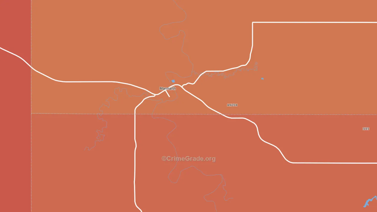 Marmarth, ND Map of Drug-Related Crime Rates