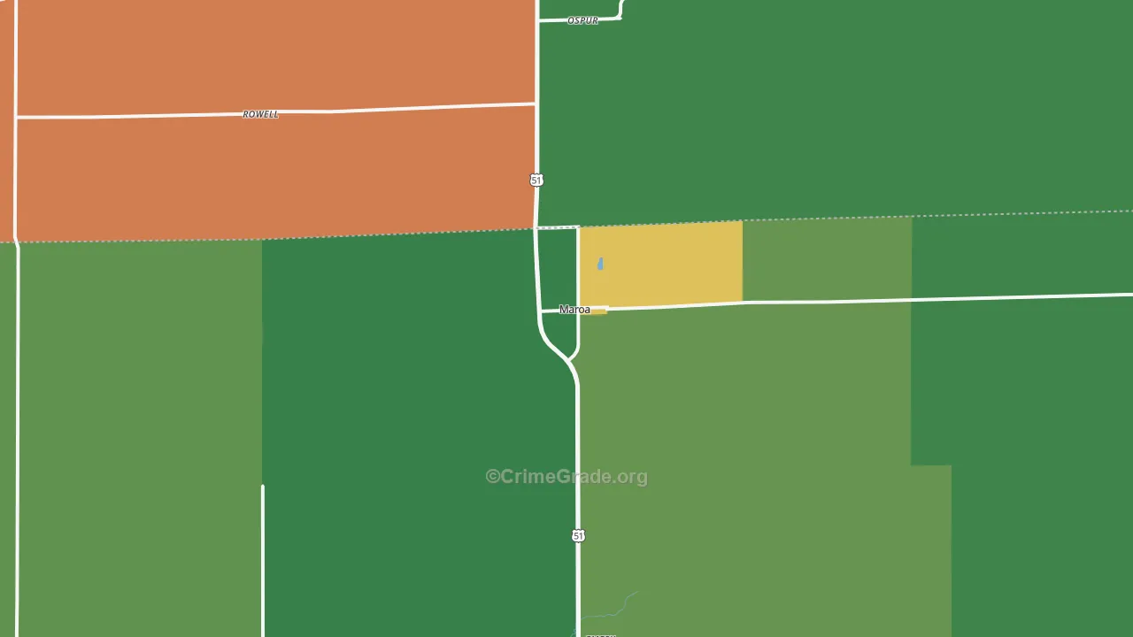 Maroa, IL Map of Drug-Related Crime Rates